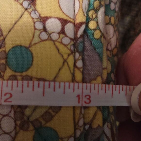 Vera Bradley attache briefcase Paisley Aqua Yellow Floral shoulder strap handle - Picture 11 of 12